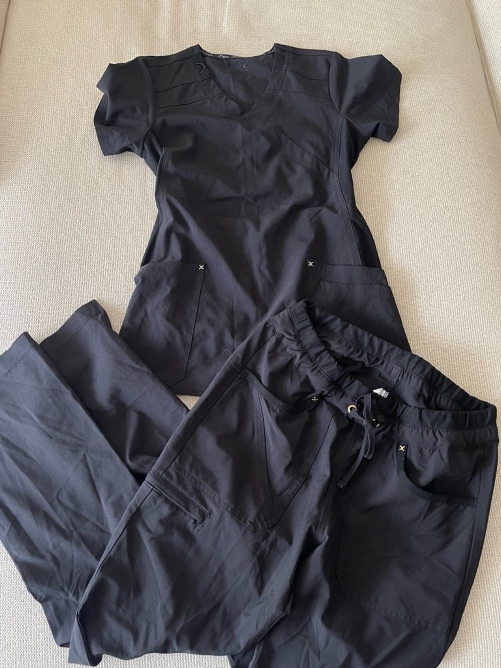 Cherokee iFlex Black Scrub Set